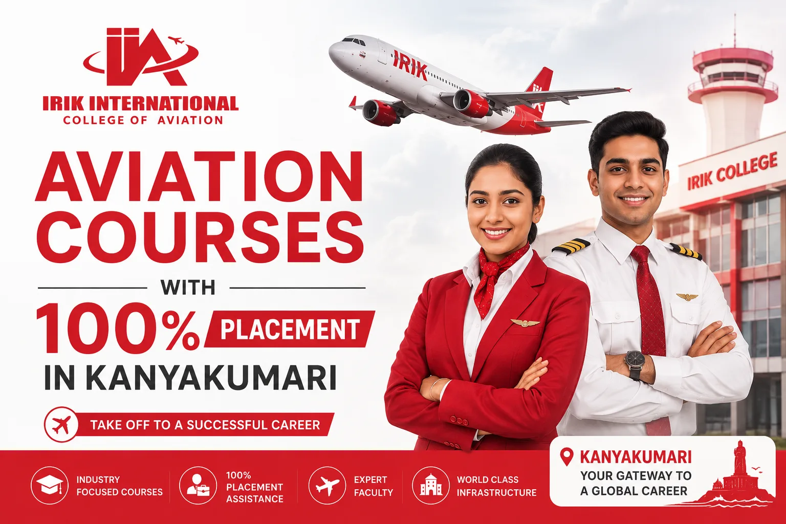 Aviation Courses with 100% Placement in Kanyakumari — IRIK College