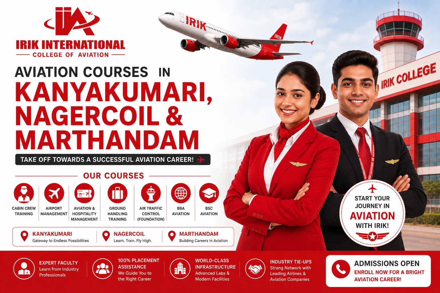 Aviation Courses in Kanyakumari, Nagercoil and Marthandam